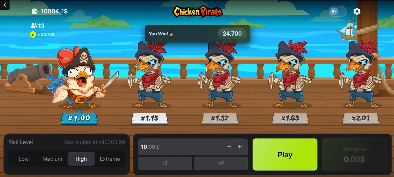 Chicken Pirate Game